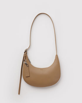 Small Recycled Leather Flat Crescent N6