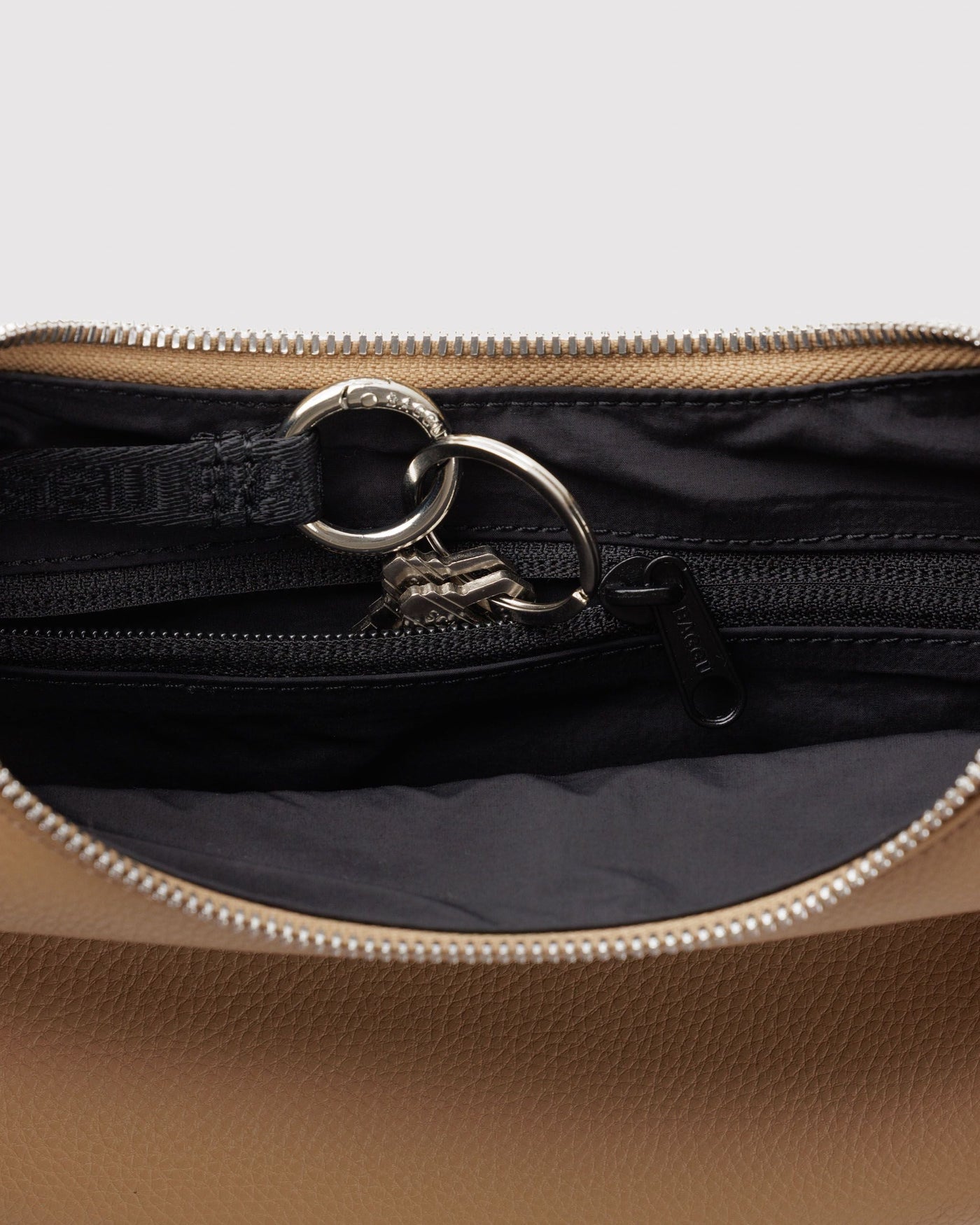 Small Recycled Leather Flat Crescent N6