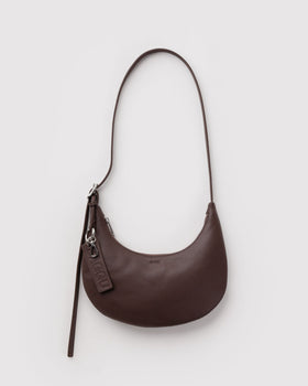 Small Recycled Leather Flat Crescent N6