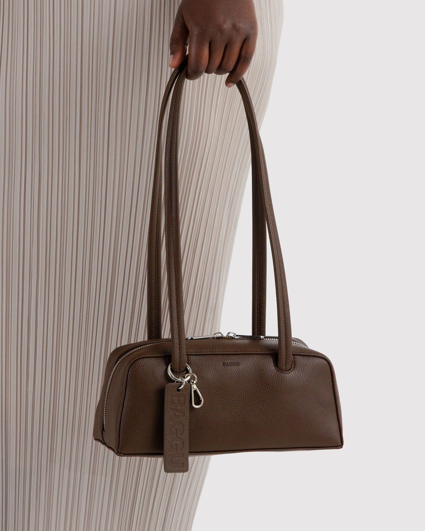 Small Recycled Leather Bowler Bag C6