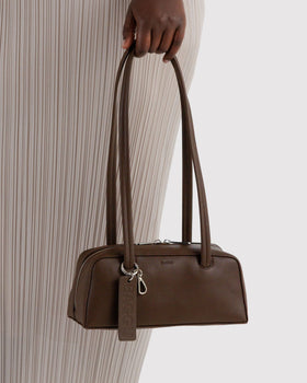 Small Recycled Leather Bowler Bag C6