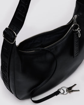 Medium Recycled Leather Crescent Bag P6