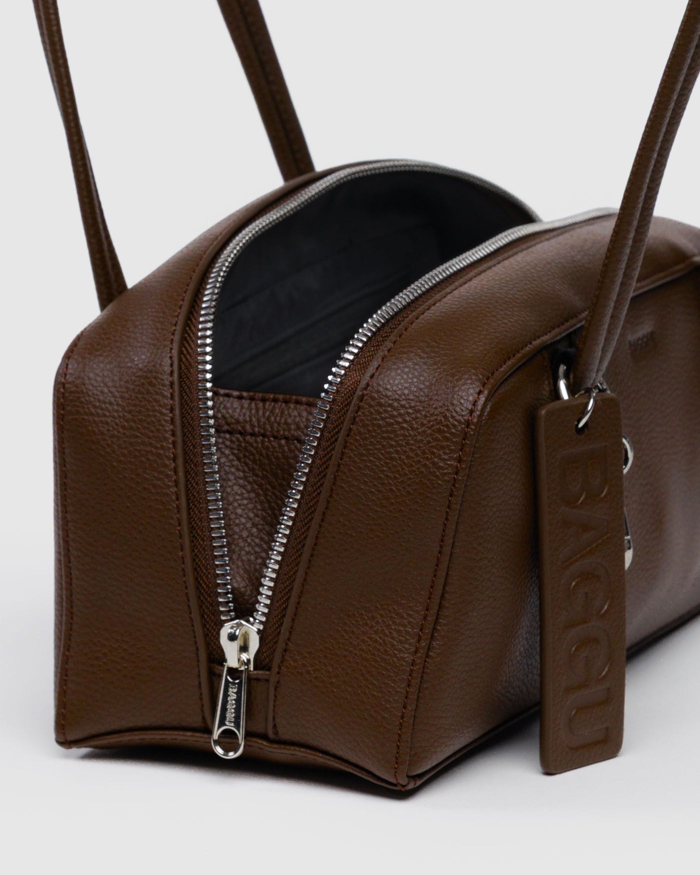 Small Recycled Leather Bowler Bag C6