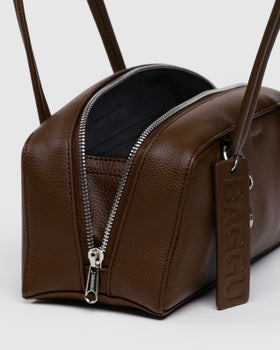 Small Recycled Leather Bowler Bag C6