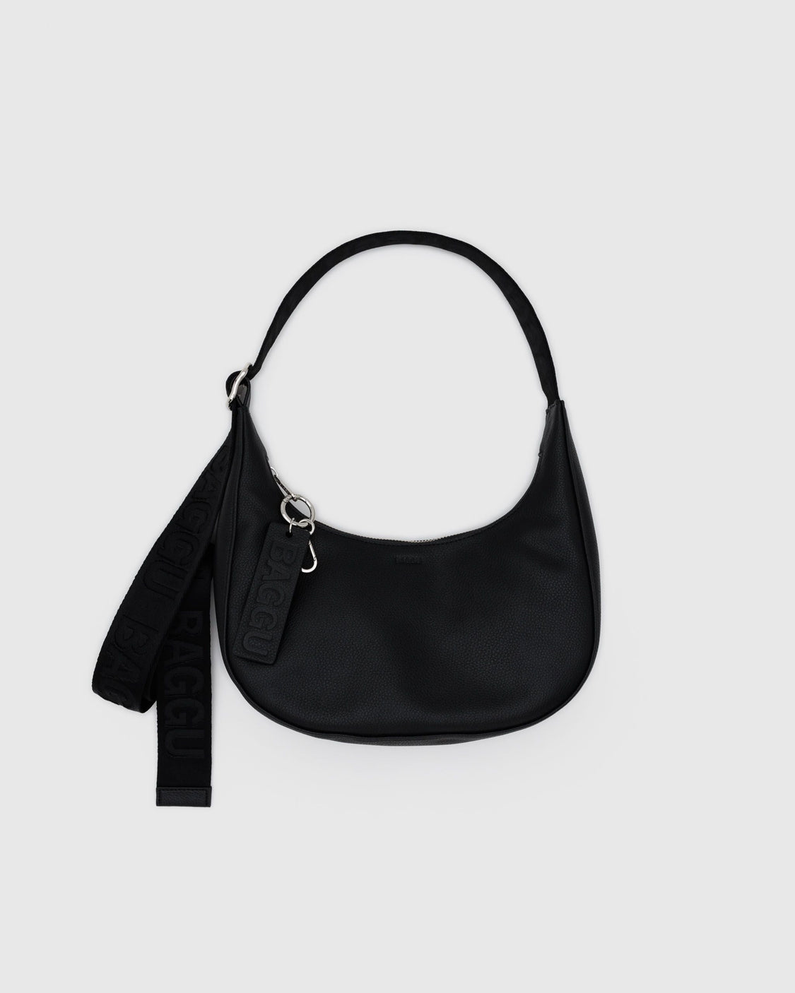 Small Recycled Leather Crescent Bag Z1