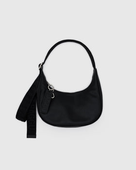 Small Recycled Leather Crescent Bag Z1