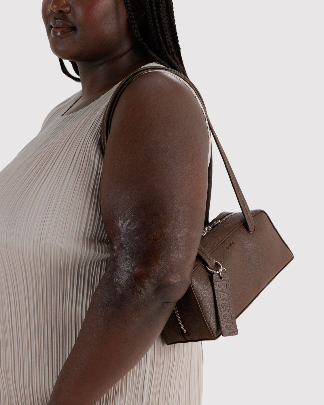 Small Recycled Leather Bowler Bag C6