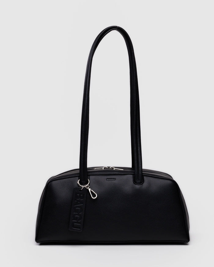 Recycled Leather Bowler Bag Q4 - Black / B